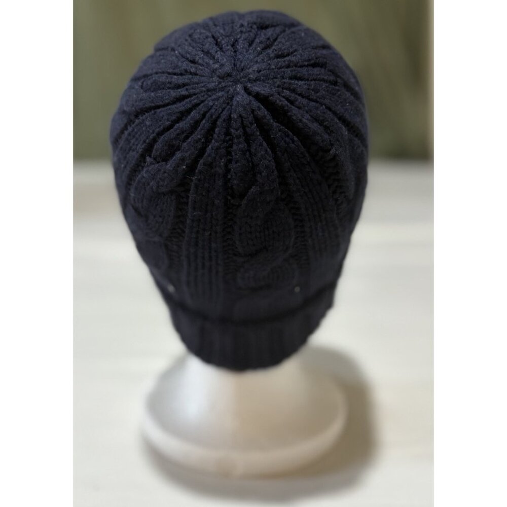 Uniqlo Winter Hat Boy/Girl Blue Ribbed Stretch Heat-Tech Knit Beanie, One size - Picture 3 of 12